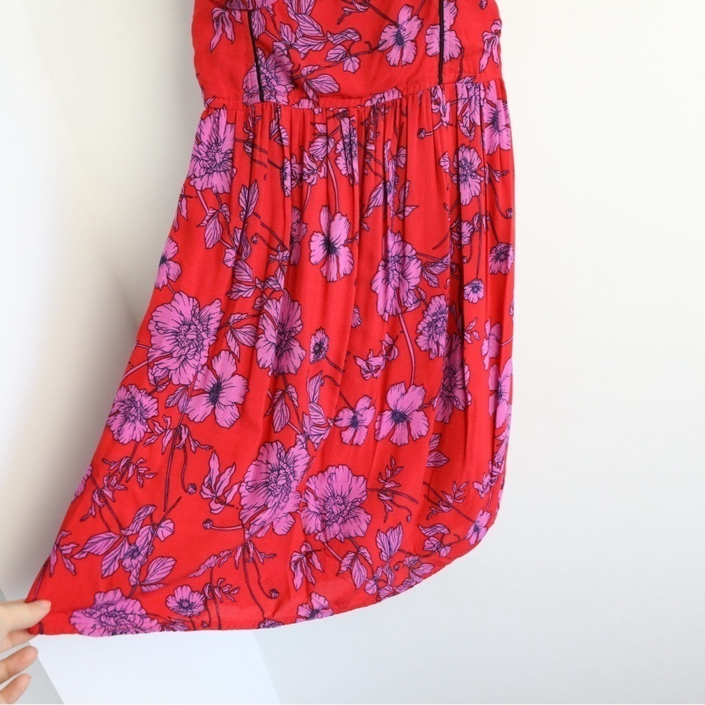 Band of the free red floral print bustier dress Size S small cottagecore peasant - Picture 6 of 9